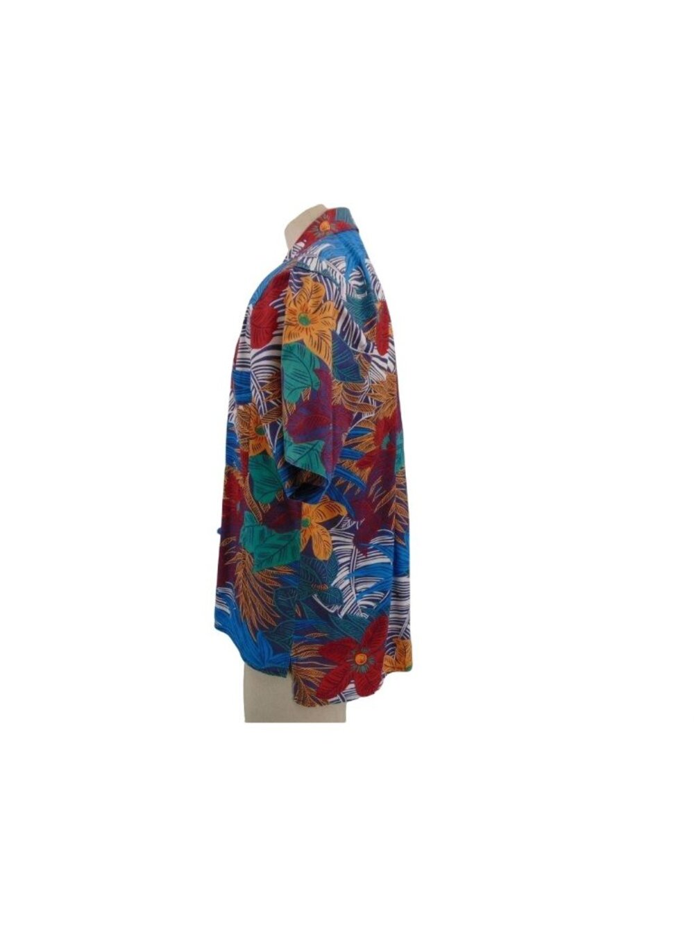 Occhi Mare Vintage 80s Hawaiian Shirt L Cotton Bold Floral Multi Color All Over - Picture 9 of 9